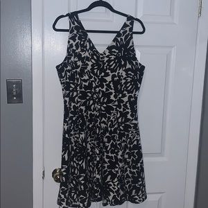 Warehouse One Black/White Floral Dress